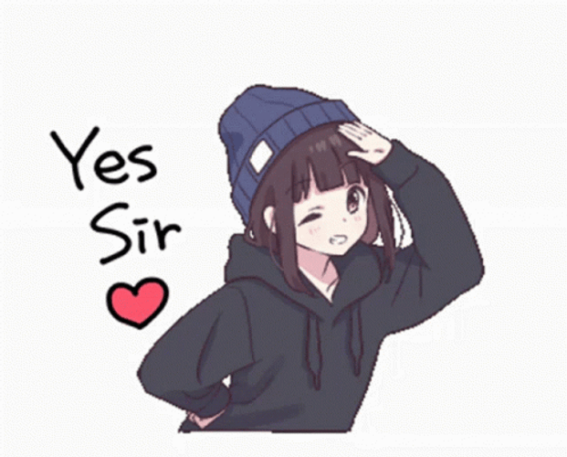 Cute Anime Menhera Yes Sir GIF