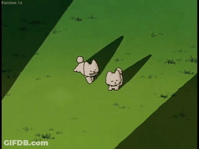 Cute Anime Puppies Play GIF