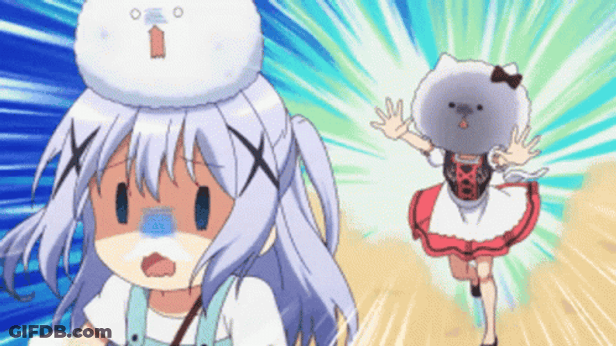 Cute Anime Running Away GIF