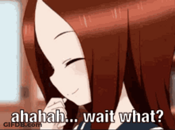 Cute Anime Takagi Wait What Laugh GIF