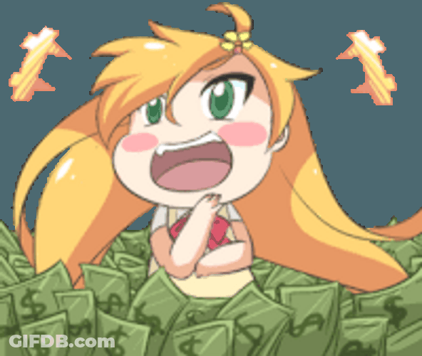 Cute Anime Take My Money GIF