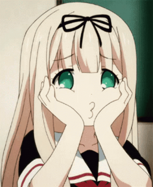 Cute Anime Yuudachi Pout GIF