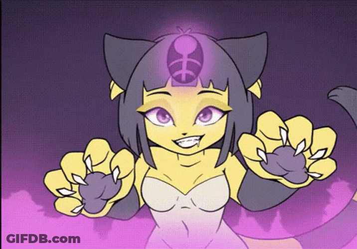 Cute Ankha Swaying Paws Up GIF