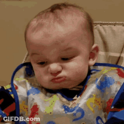 Cute Annoyed Baby GIF