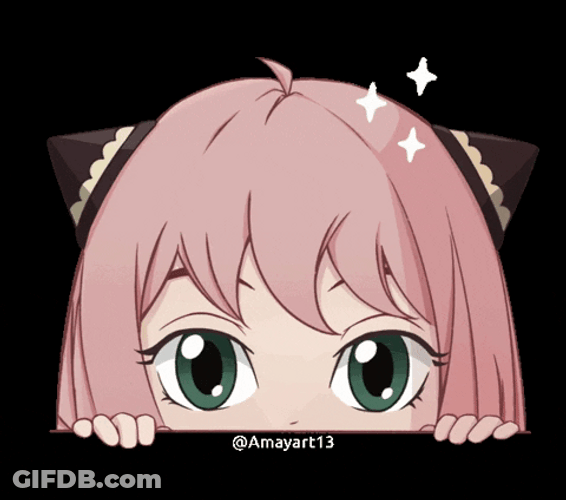 Cute Anya Forger Peeking GIF