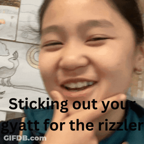 Cute Asian Girl Rizzler GIF