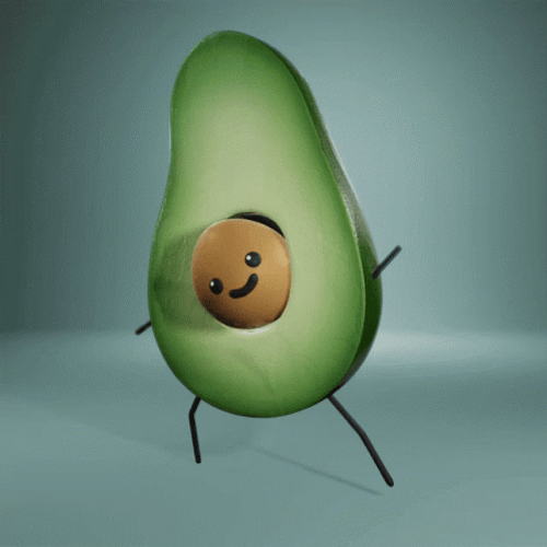 Cute Avocado Fruit Dance GIF