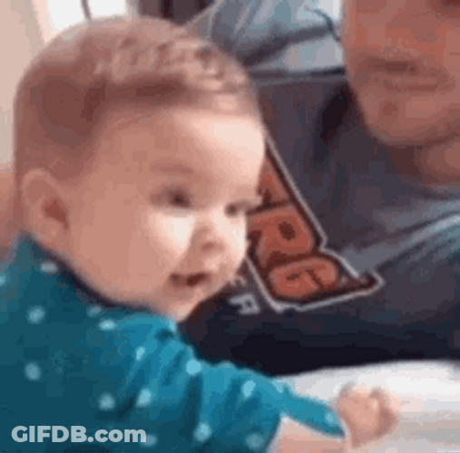 Cute Baby Boy Shy Smile GIF