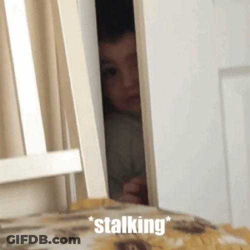 Cute Baby Boy Stalking Mom GIF