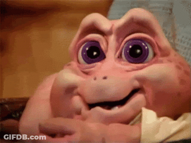 Cute Baby Dinosaur No Teeth GIF