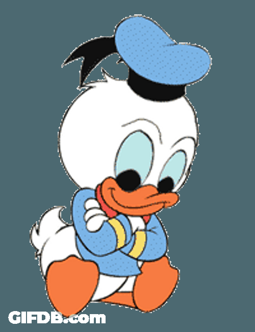 Cute Baby Donald Duck Disney Eye Roll GIF