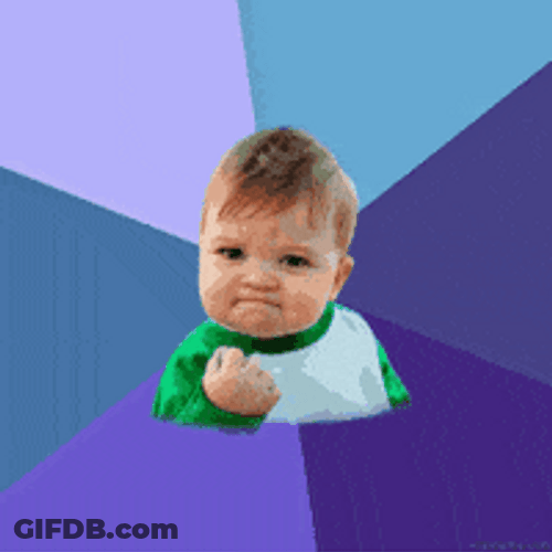 Cute Baby Famous Win Meme GIF