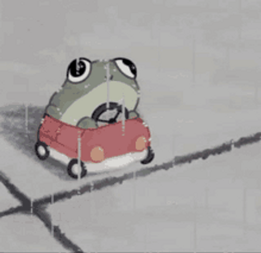 Cute Baby Frog In The Rain GIF
