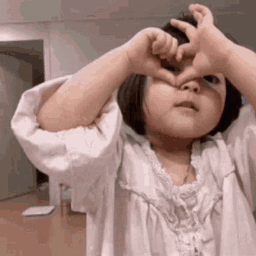 Cute Baby Heart Hand Meme GIF