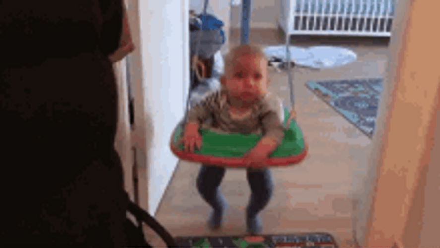 Cute Baby Jumping Up And Down GIF