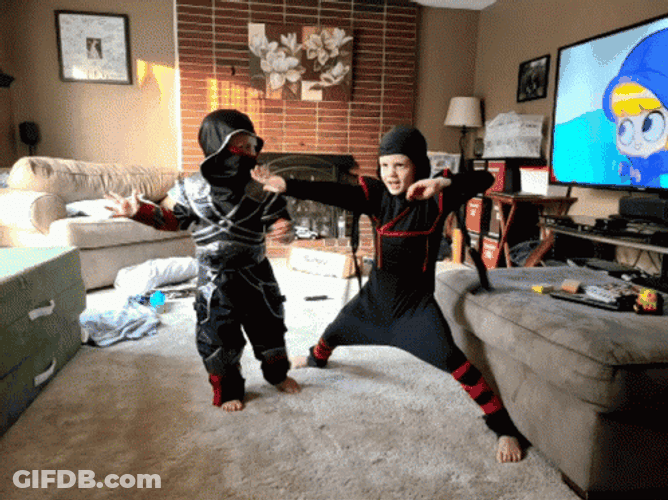 Cute Baby Ninja Dance GIF