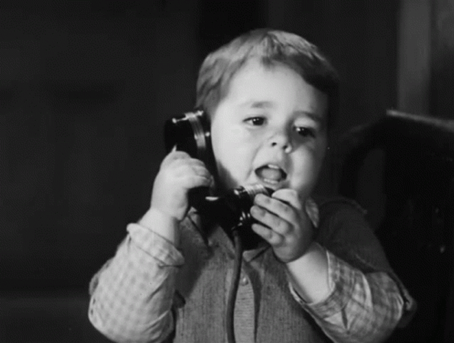 Cute Baby On Phone GIF