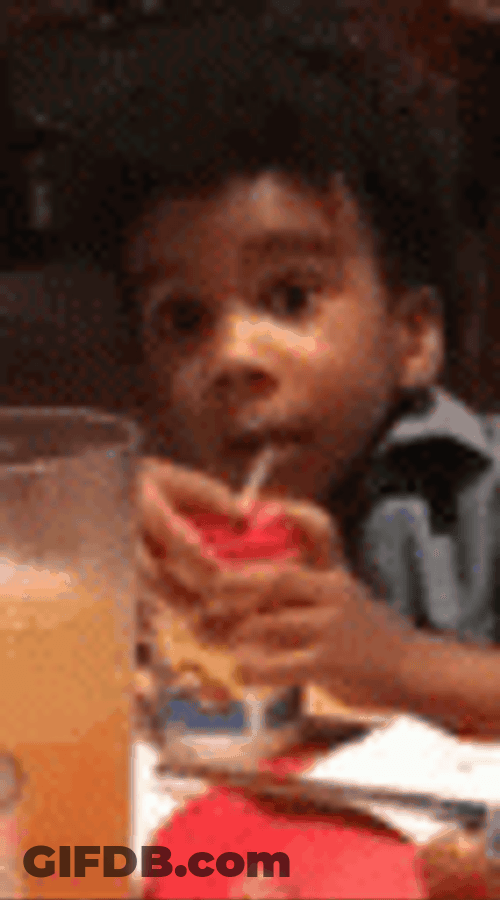 Cute Baby Suspense Drinking GIF