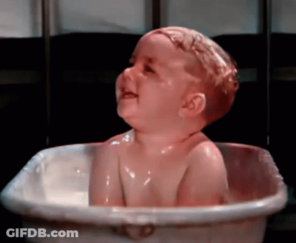 Cute Baby Taking A Bath GIF