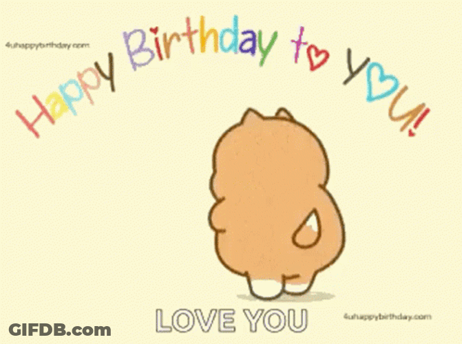 Cute Bear Celebrating Birth GIF