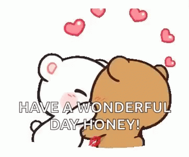 Cute Bear Couple Have A Good Day Love GIF