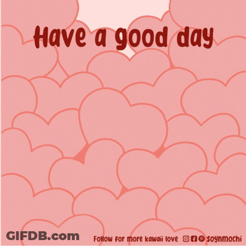 Cute Bear Filled With Hearts Have A Good Day Love GIF