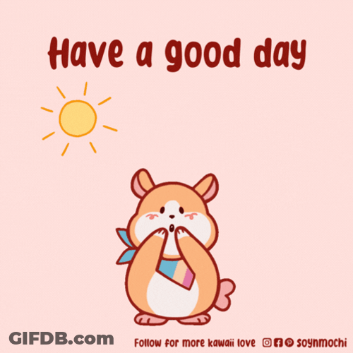 Cute Bear Filled With Hearts Wonderful Day GIF