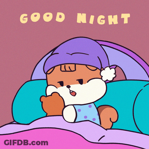 Cute Bear Goodnight GIF