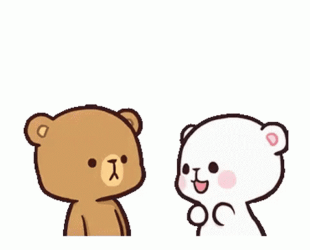 Cute Bear Hug Kissing GIF