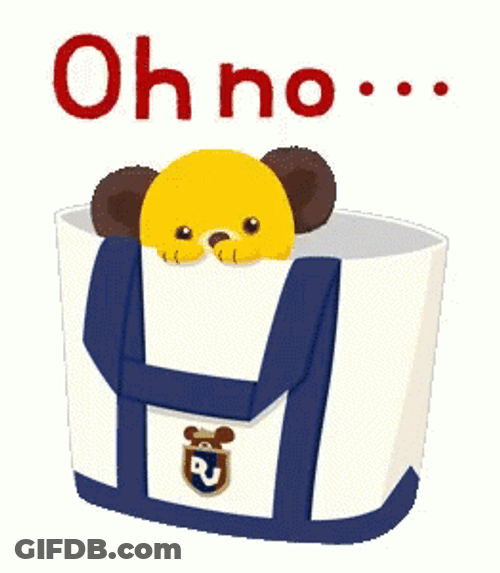 Cute Bear In The Bag Oh No Anyway GIF