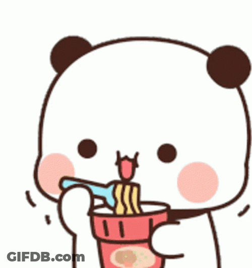 Cute Bear Noodle Moment GIF