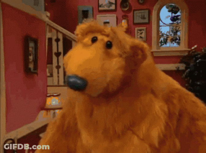Cute Bear Trying To Sniff GIF