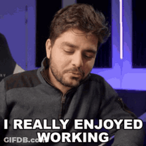 Cute Bearded Guy I Love My Job GIF