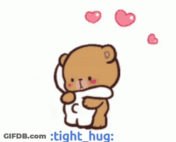 Cute Bears Tight Hug Emoji GIF