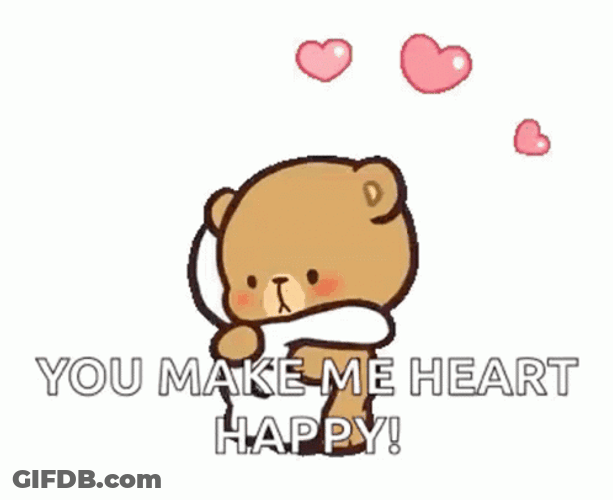 Cute Bears You Make My Heart Happy GIF
