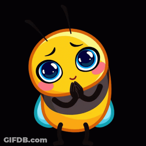 Cute Bee Begging GIF