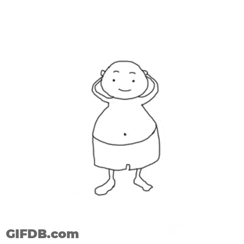 Cute Belly Dancing Cartoon GIF