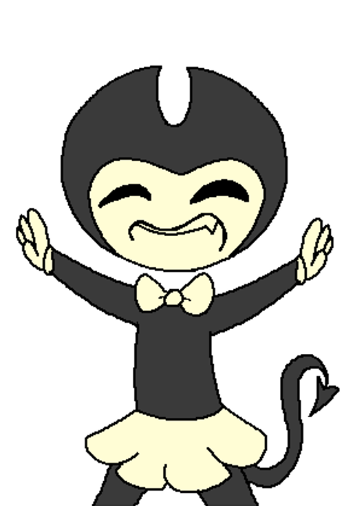 Cute Bendy Ink Machine Cartoon Blink Smile GIF