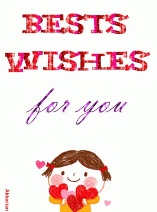 Cute Best Wishes For You Greeting Card GIF