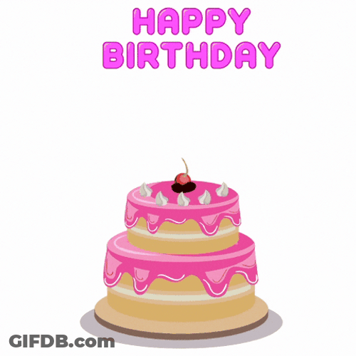 Cute Birthday Cake Puppy Surprise GIF