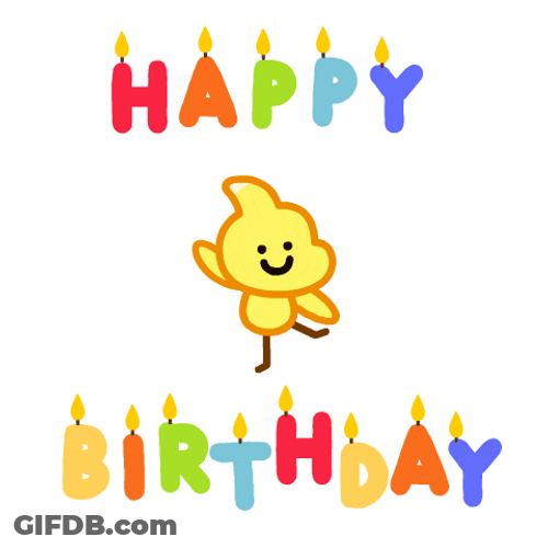 Cute Birthday Little Chick Dancing GIF