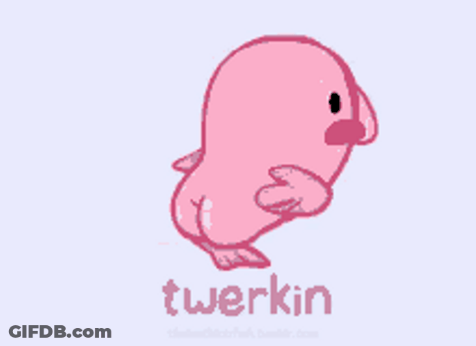 Cute Blobfish Butt Twerking Flying GIF
