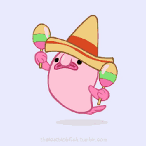 Cute Blobfish Dancing Mexican Dance GIF