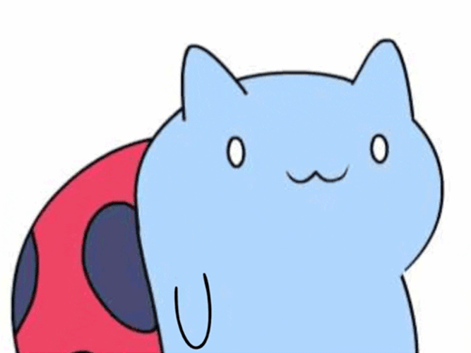 Cute Blue Cat Animation GIF