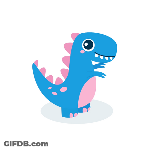 Cute Blue Dinosaur Dance GIF