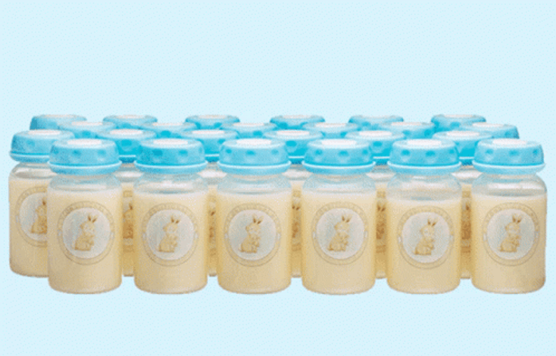 Cute Blue Milk Storage Glass GIF