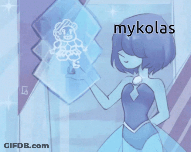 Cute Blue Mykolas Girl Anime GIF