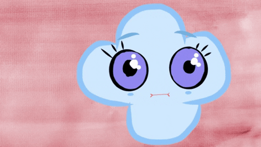 Cute Blue Social Distancing GIF