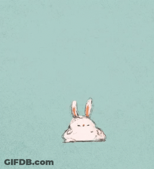 Cute Bounce Bunny Rabbit Sketch GIF