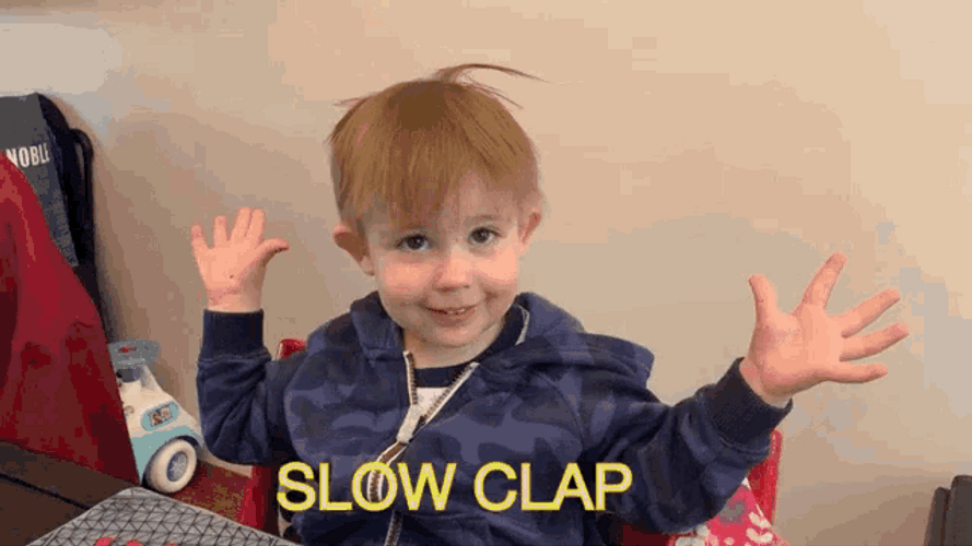 Cute Boy Smile Slow Clap GIF
